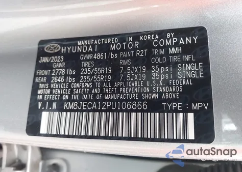 2023 Hyundai Tucson Hybrid Limited from USA, damaged, VIN KM8JECA12PU106866